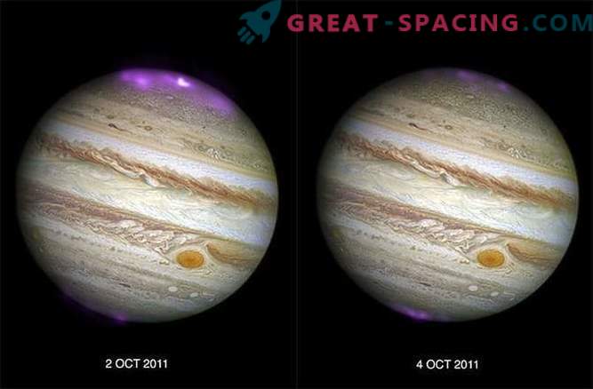 Saules vētras aizdedzina intensīvu rentgena starojumu uz Jupitera