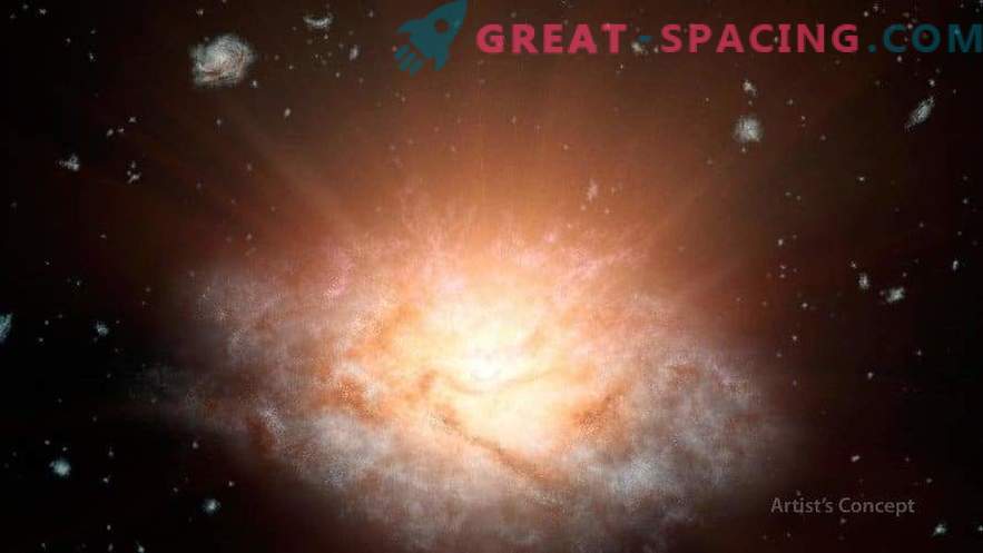 Super spilgta galaktika absorbē kaimiņus