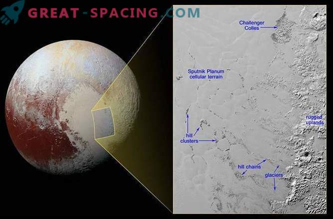 Nuostabūs Pluto ledkalnių kalvų plūduriai