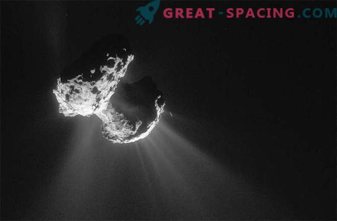 Zinātnieki ir atklājuši milzu piltuves uz komētas Churyumov / Gerasimenko