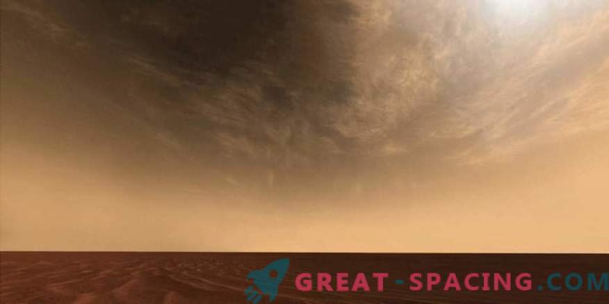 Mars-Express, pētot augstkalnu mākoņus