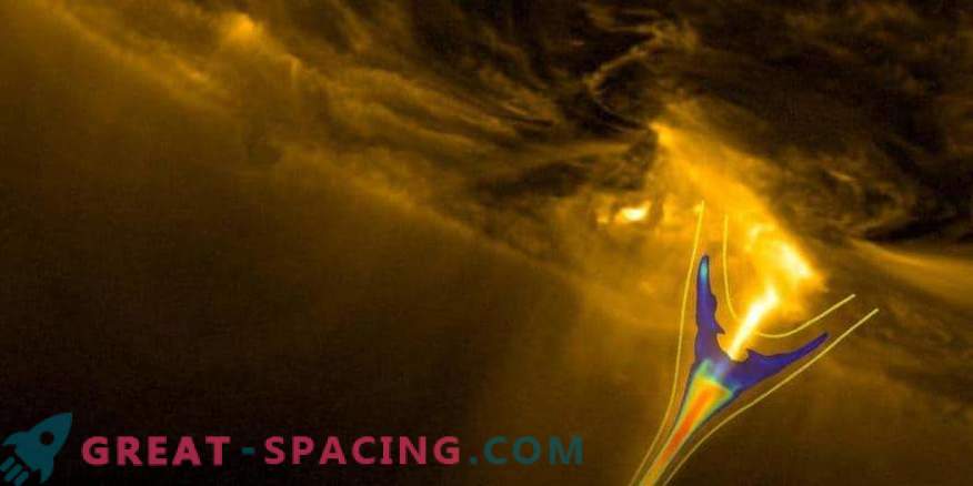 Magnētiskie atsperes izkliedē daļiņas uz Saules