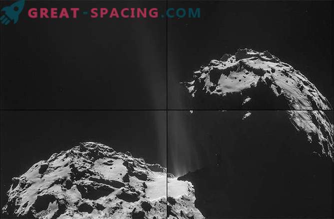 Rosetta redzēja tvaika sprauslas, kas izplūst no komētas Churyumov-Gerasimenko virsmas