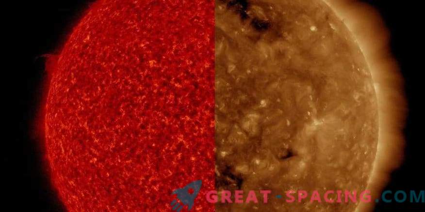 Saule: divi viļņu garumi, divi dažādi attēli