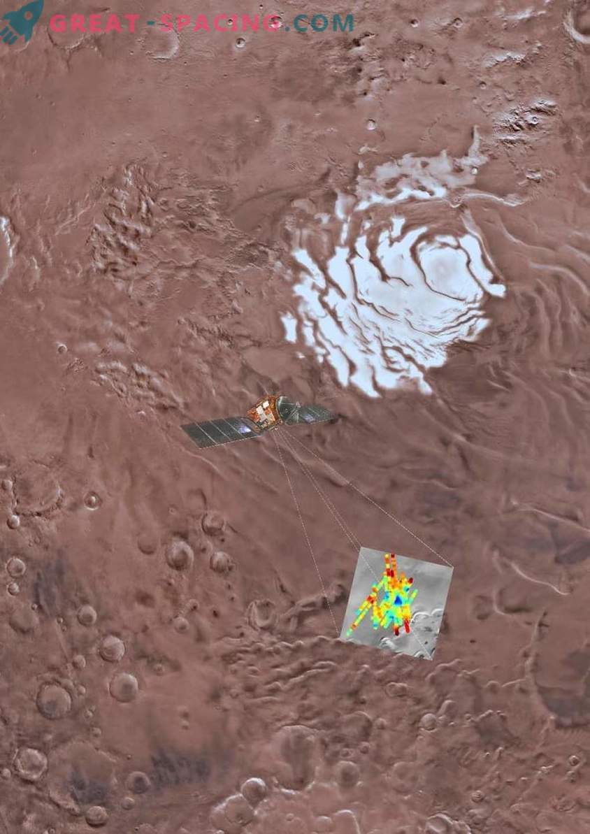 Kas ir paslēpts zem Marsa dienvidu polārā cokola