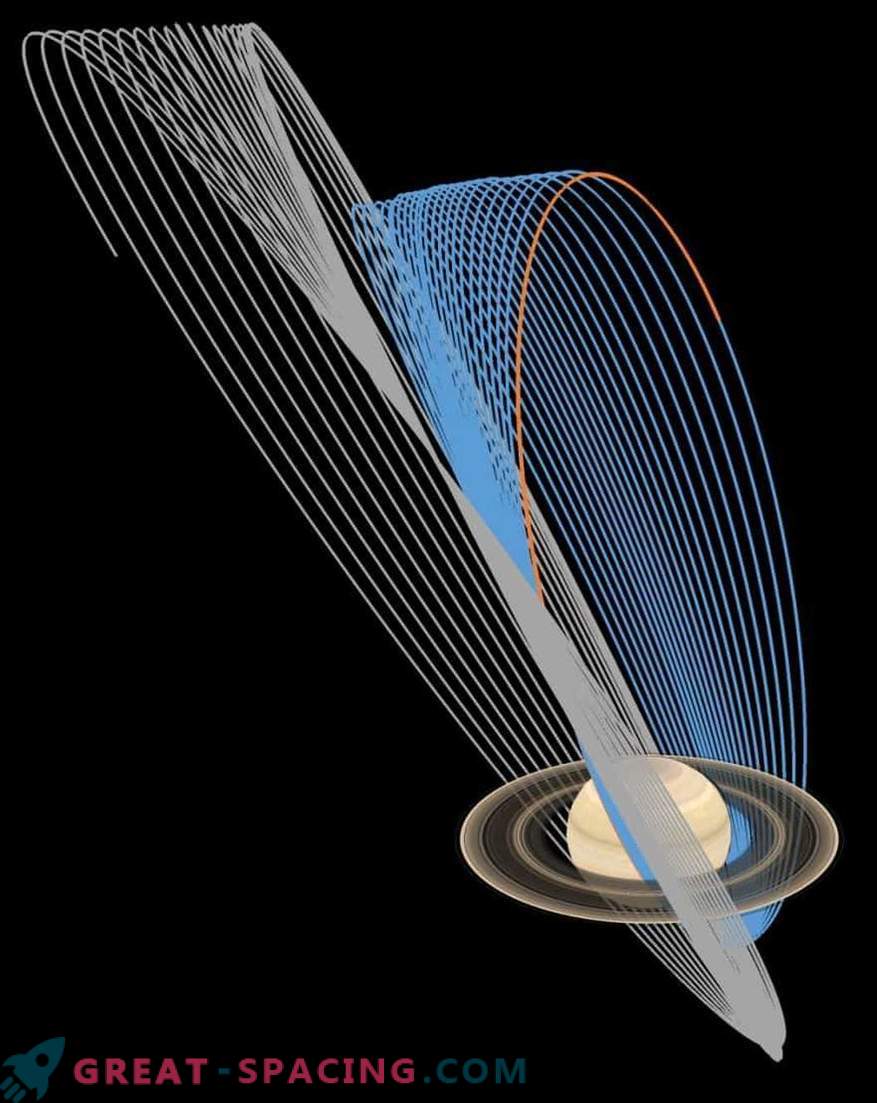 Cassini peldēja „gredzena lietus”