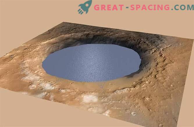 Mount Sharp krāteris uz Marsa ir senā ezera paliekas